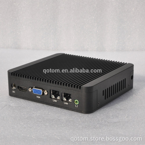 Qotom Mini PC with 8GB RAM 128GB mSATA SSD Core i3 processor HD Graphics 4000 2 LAN Mini PC Linux Ubuntu
